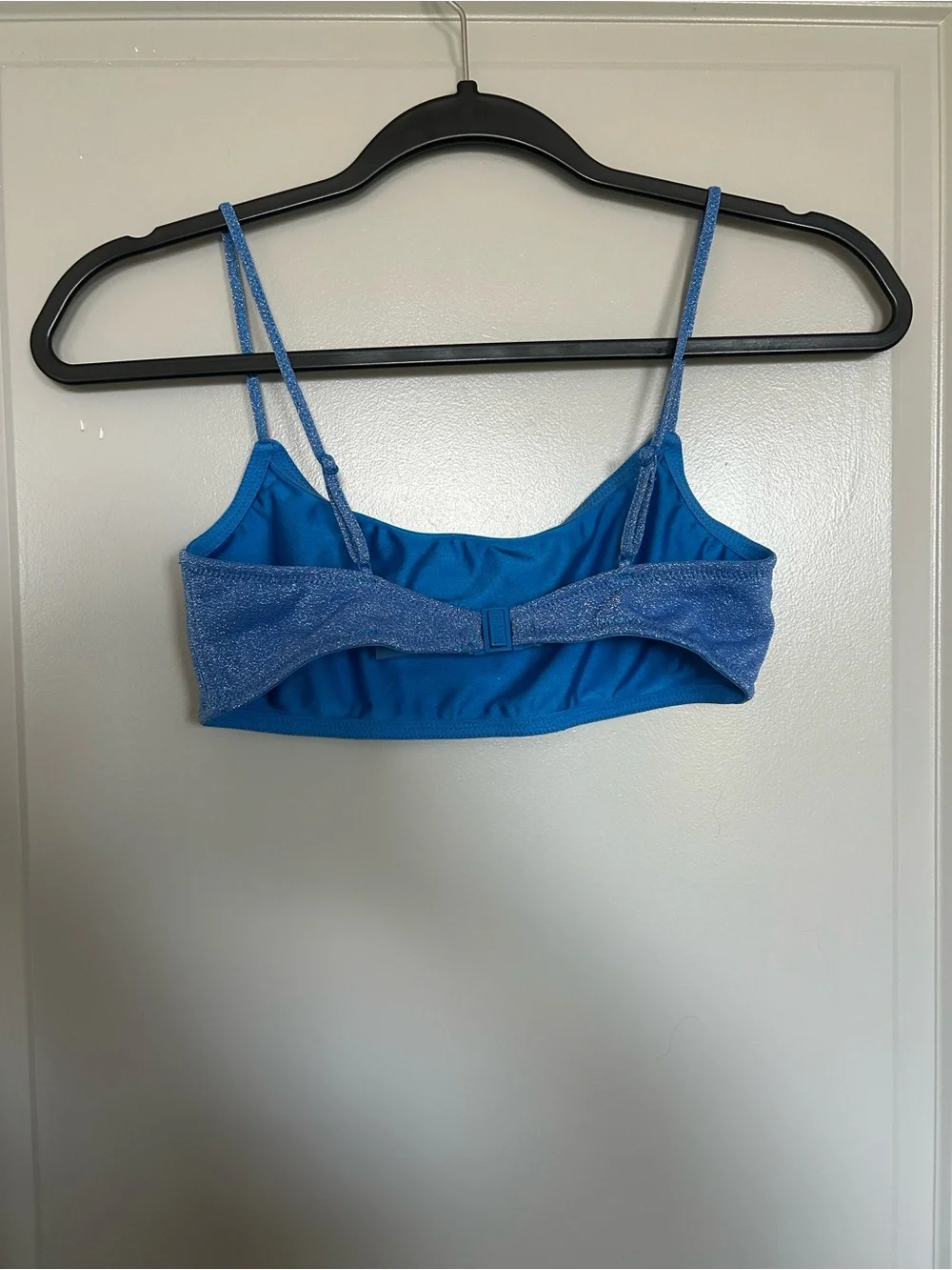 triangl swimwear Blue Glitter Scoop Bikini Top